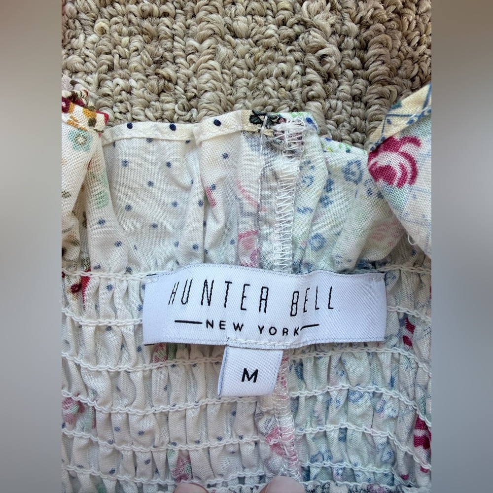 Hunter Bell size M Medium Reese Dress patchwork sleeveless ruffled tiered - Picture 3 of 10